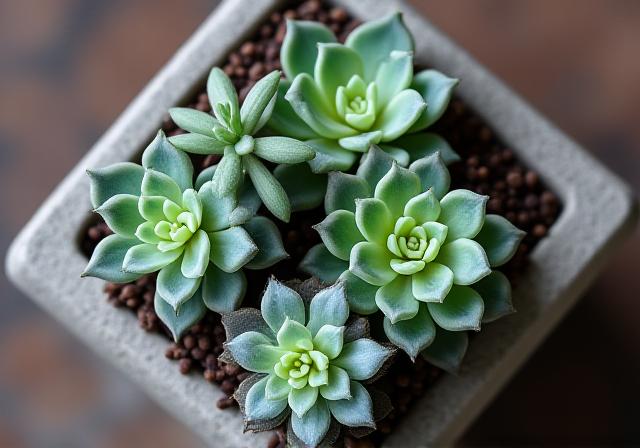 Succulents in volcanic soil