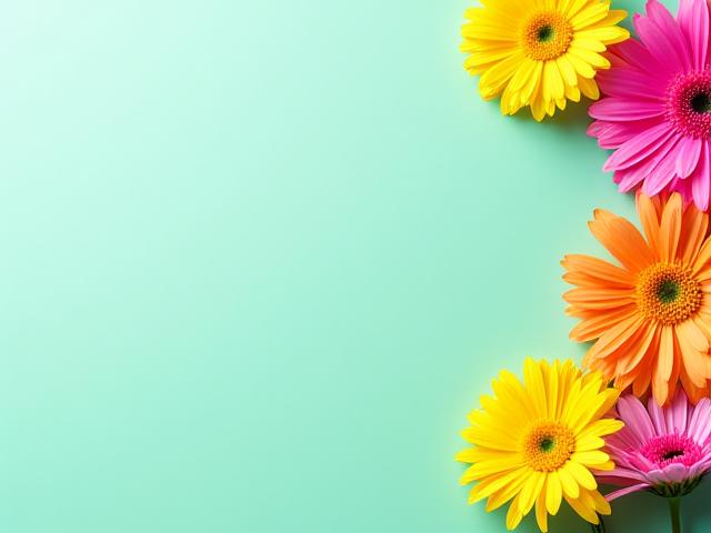 Bold neon gerbera daisy bouquet